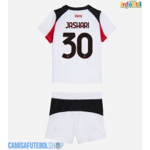 Camisa de time de futebol AC Milan Ardon Jashari #30 Replicas 2º Equipamento Infantil 2025-26 Manga Curta (+ Calças curtas)